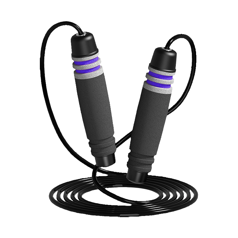 Skakanka TS-3 w kolorze z pojedynczą główką/7 rowkami w kształcie bębna z rączką z gąbki dla dorosłych